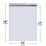 15x18 White poly bubble mailer — #8 self-seal padded envelope, 50 pack
