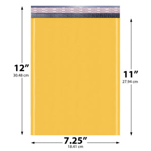 7.25x12 Kraft Bubble Mailers — #1 Yellow Self-Seal Padded Shipping Envelopes