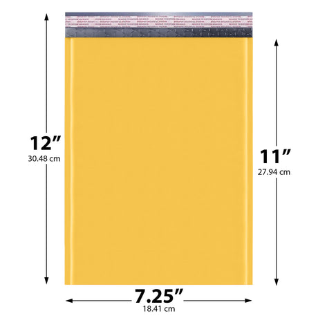 7.25x11 yellow kraft bubble mailer #1 padded shipping envelope