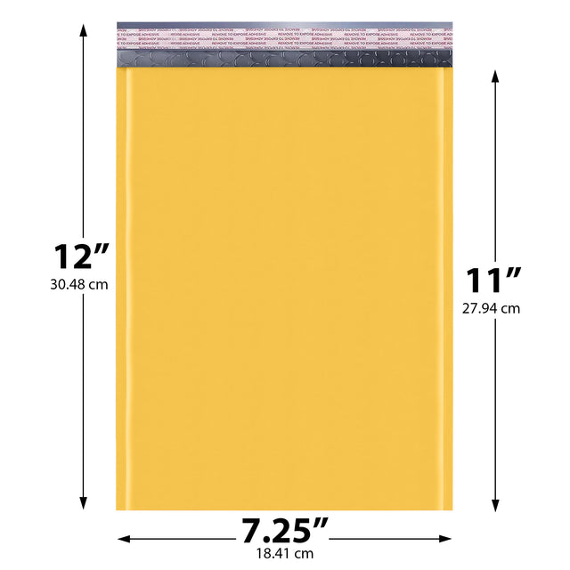 7.25x11 yellow kraft bubble mailer #1 padded shipping envelope