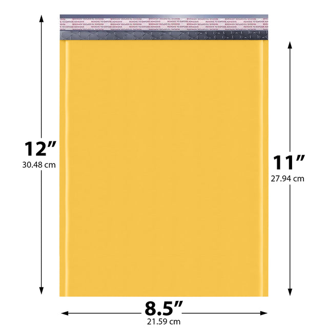 8.5x12 yellow kraft bubble mailer #2 padded shipping envelope