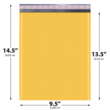 9.5x14.5 yellow kraft bubble mailer #4 padded shipping envelope