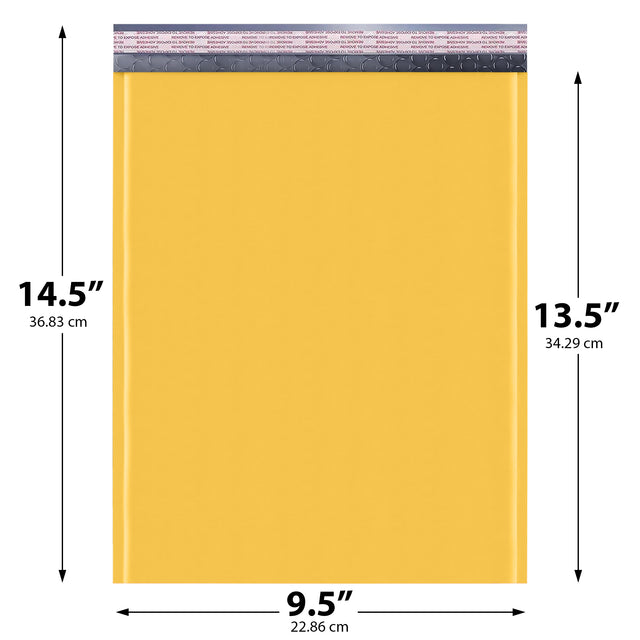 9.5x14.5 yellow kraft bubble mailer #4 padded shipping envelope