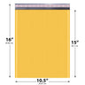 10.5x16 yellow kraft bubble mailer #5 padded shipping envelope