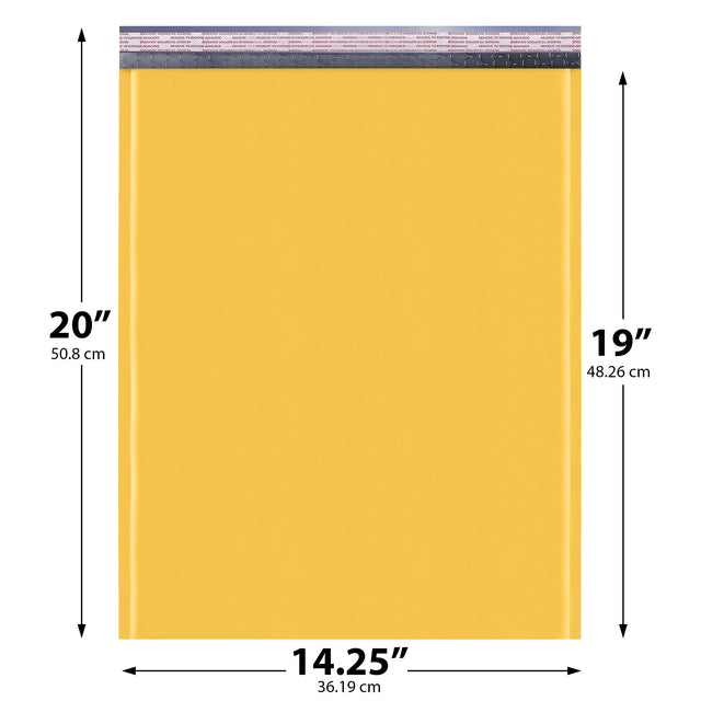14.25x20 yellow kraft bubble mailer #7 padded shipping envelope