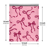 Pink Bow bubble mailer 10x13 — pink padded envelope with burgundy bow print, 100 pack
