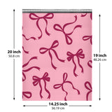 Pink Bow bubble mailer 14.25x20 #7 — large pink padded envelope with burgundy bow print, 50 pack