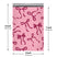 Pink Bow bubble mailer 4x8 #000 — pink padded envelope with burgundy bow print, 500 pack